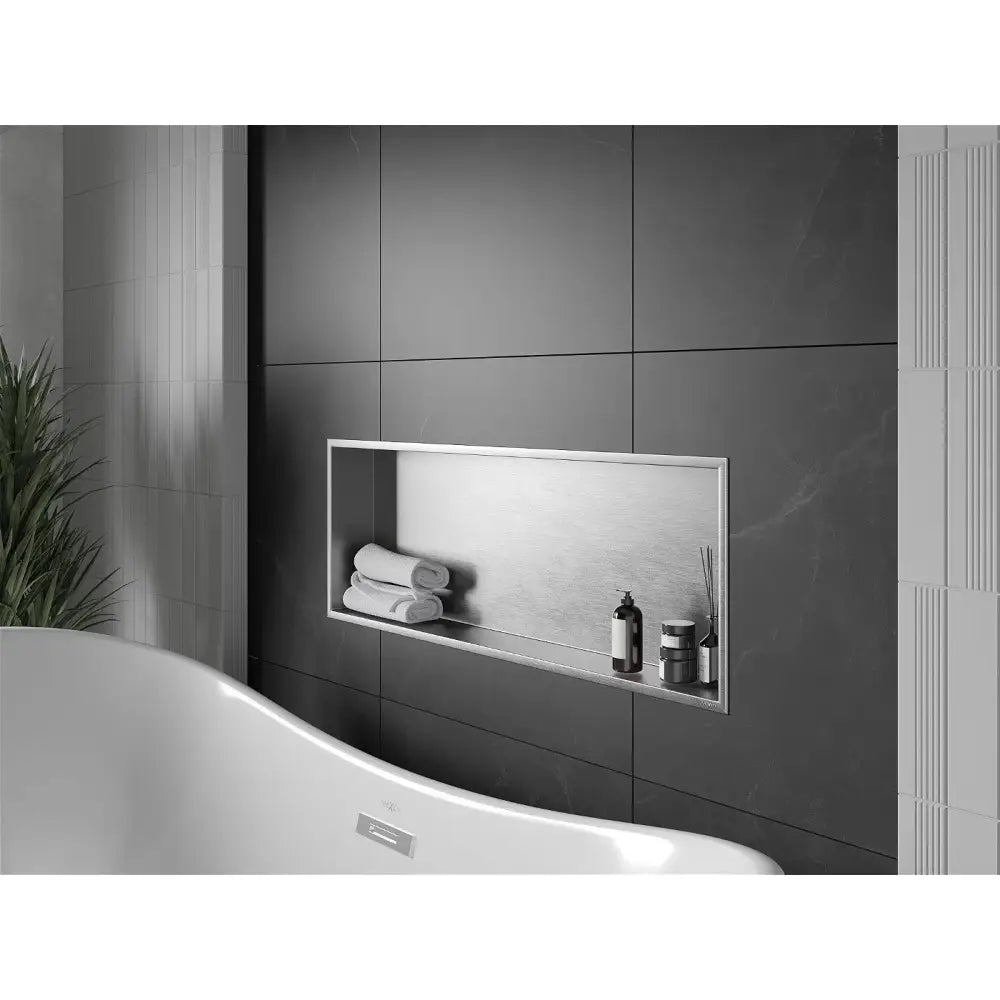 Mexen X-wall-r Nisjehylle med Kant 90x30 Cm Rustfritt Stål