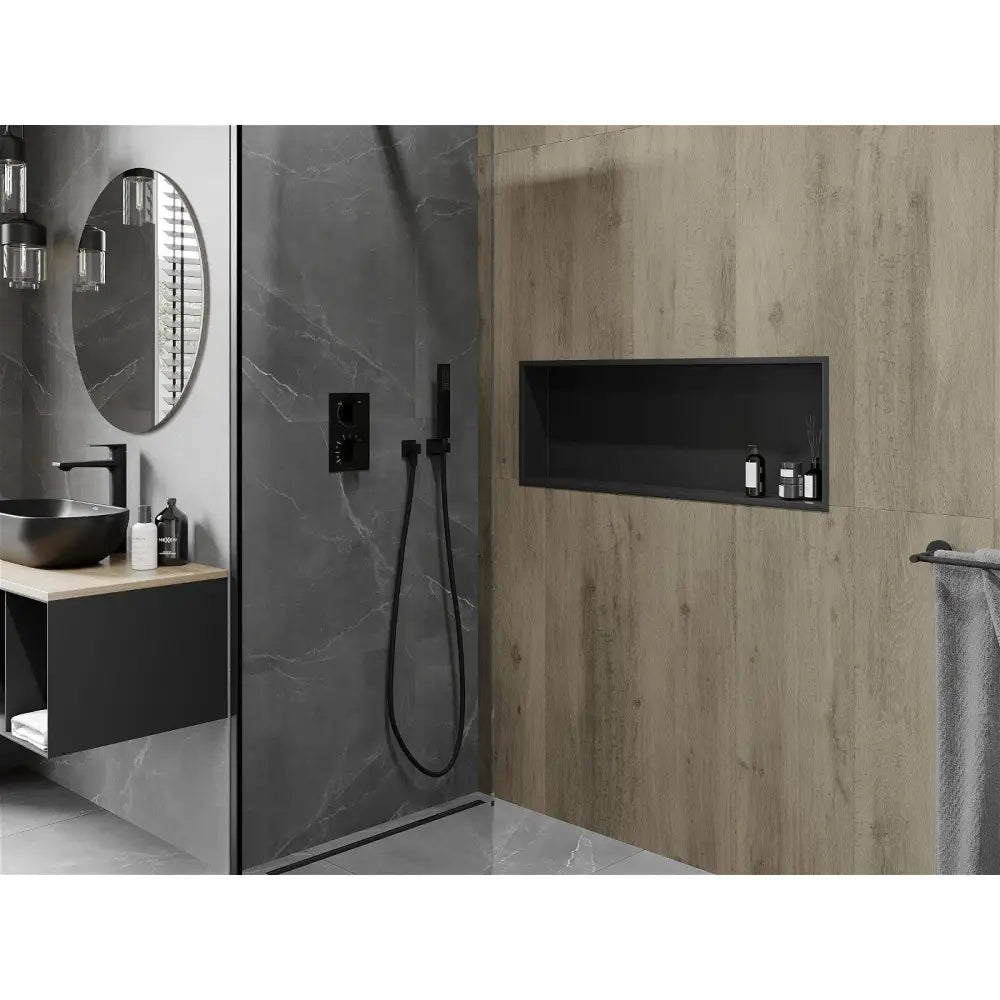 Mexen X-wall-r Nisjehylle med Kant 90x30 Cm Svart