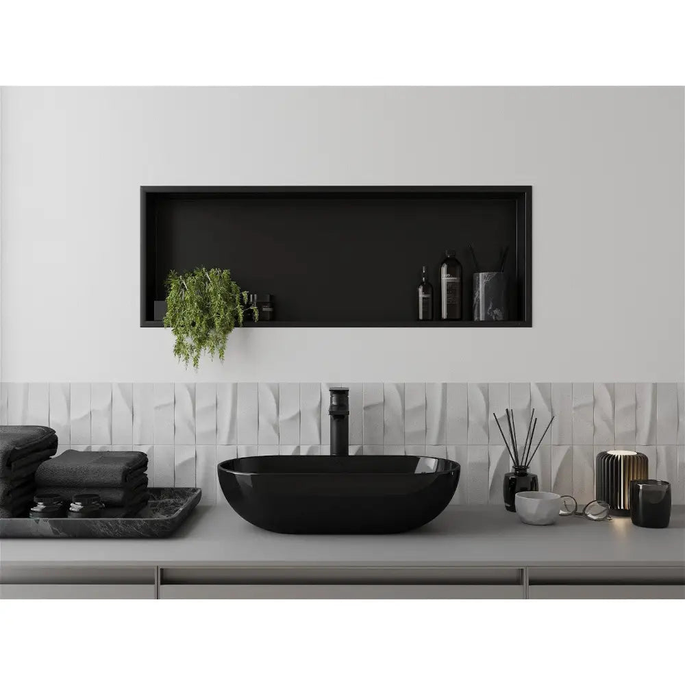 Mexen X-wall-r Nisjehylle med Kant 90x30 Cm Svart