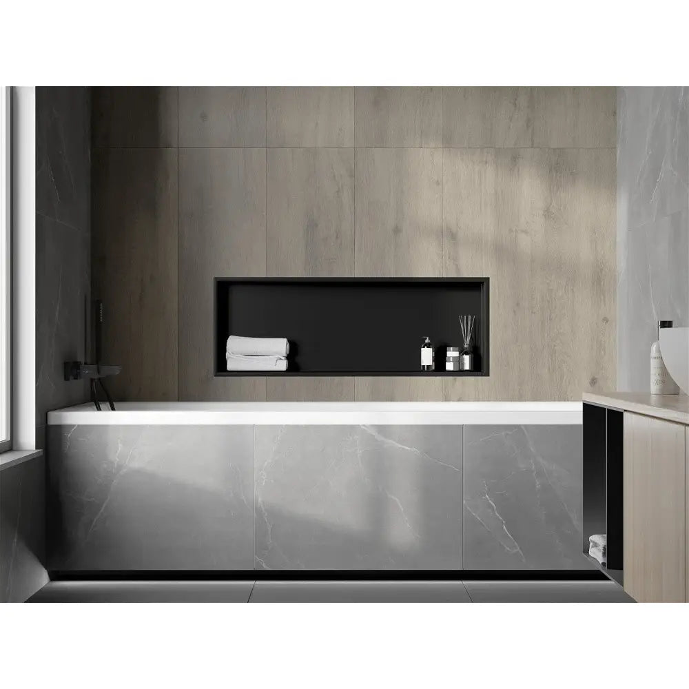 Mexen X-wall-r Nisjehylle med Kant 90x30 Cm Svart