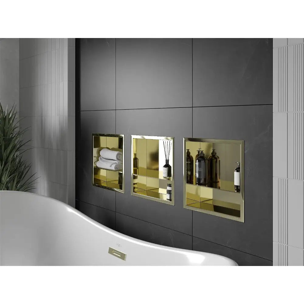 Mexen X-wall-r Nisjehylle med Kant og Hylle 30x30 Cm Gull - 1950303010s