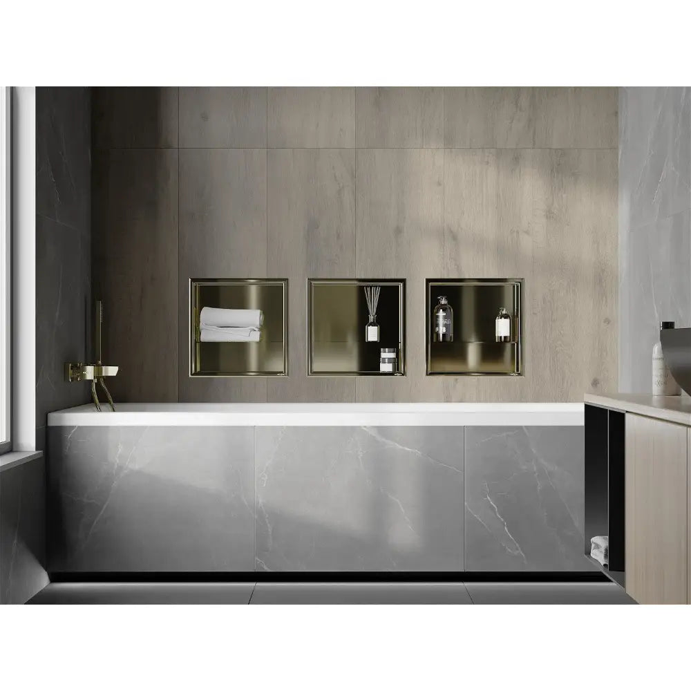 Mexen X-wall-r Nisjehylle med Kant og Hylle 30x30 Cm Gull - 1950303010s