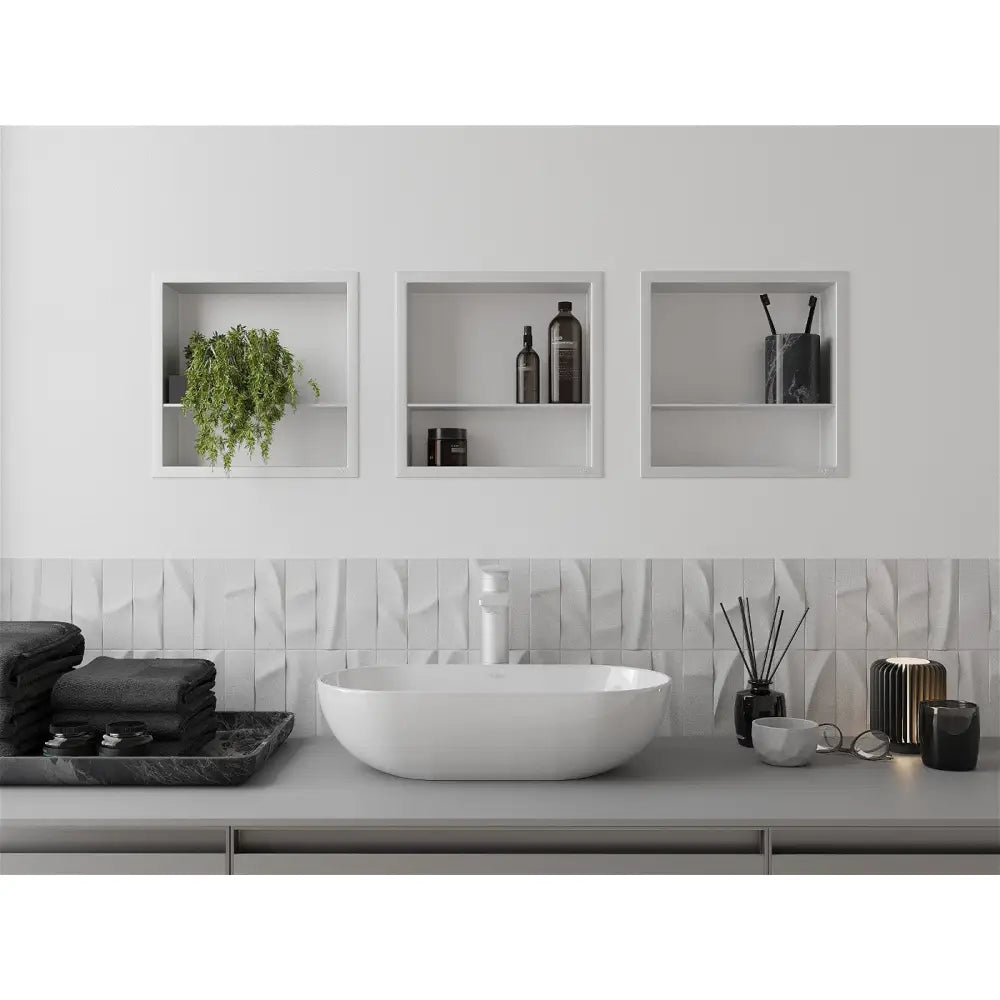 Mexen X-wall-r Nisjehylle med Kant og Hylle 30x30 Cm Hvit - 1920303010s