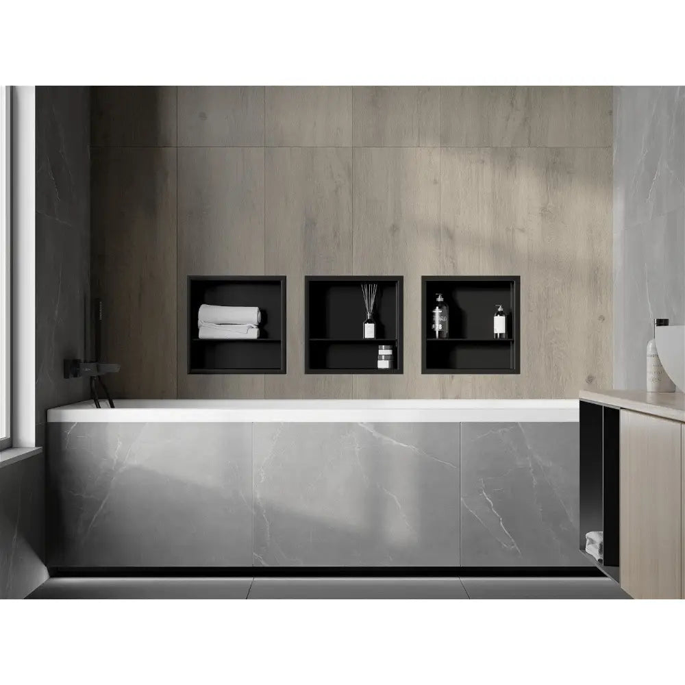 Mexen X-wall-r Nisjehylle med Kant og Hylle 30x30 Cm Svart - 1970303010s