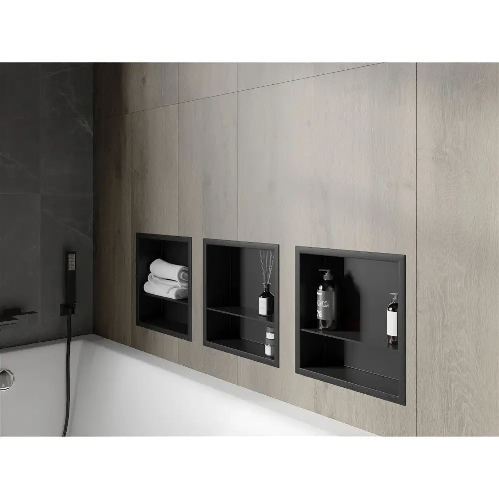 Mexen X-wall-r Nisjehylle med Kant og Hylle 30x30 Cm Svart - 1970303010s