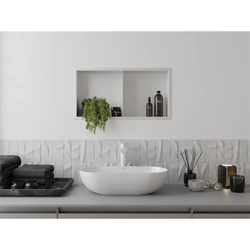 Mexen X-wall-r Nisjehylle med Kant og Hylle 60x30 Cm Hvit - 1920603010s.