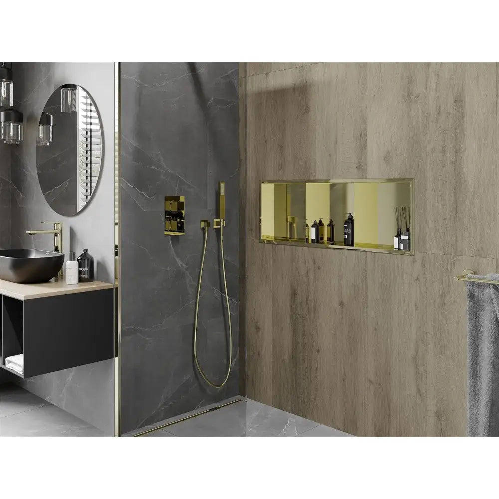 Mexen X-wall-r Nisjehylle med Kant og Hylle 90x30 Cm Gull - 1950903010s