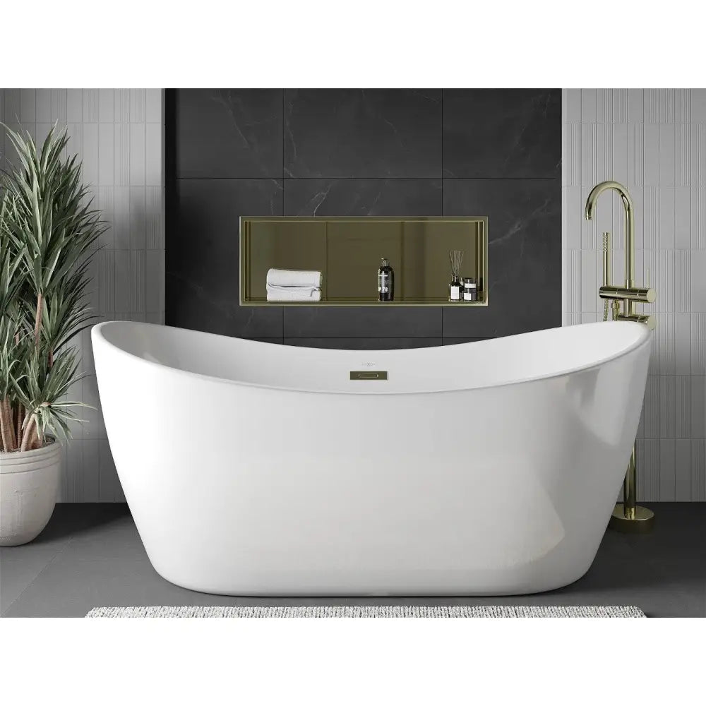 Mexen X-wall-r Nisjehylle med Kant og Hylle 90x30 Cm Gull - 1950903010s