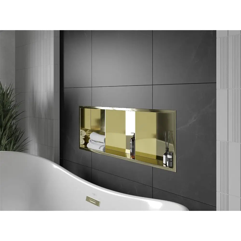 Mexen X-wall-r Nisjehylle med Kant og Hylle 90x30 Cm Gull - 1950903010s