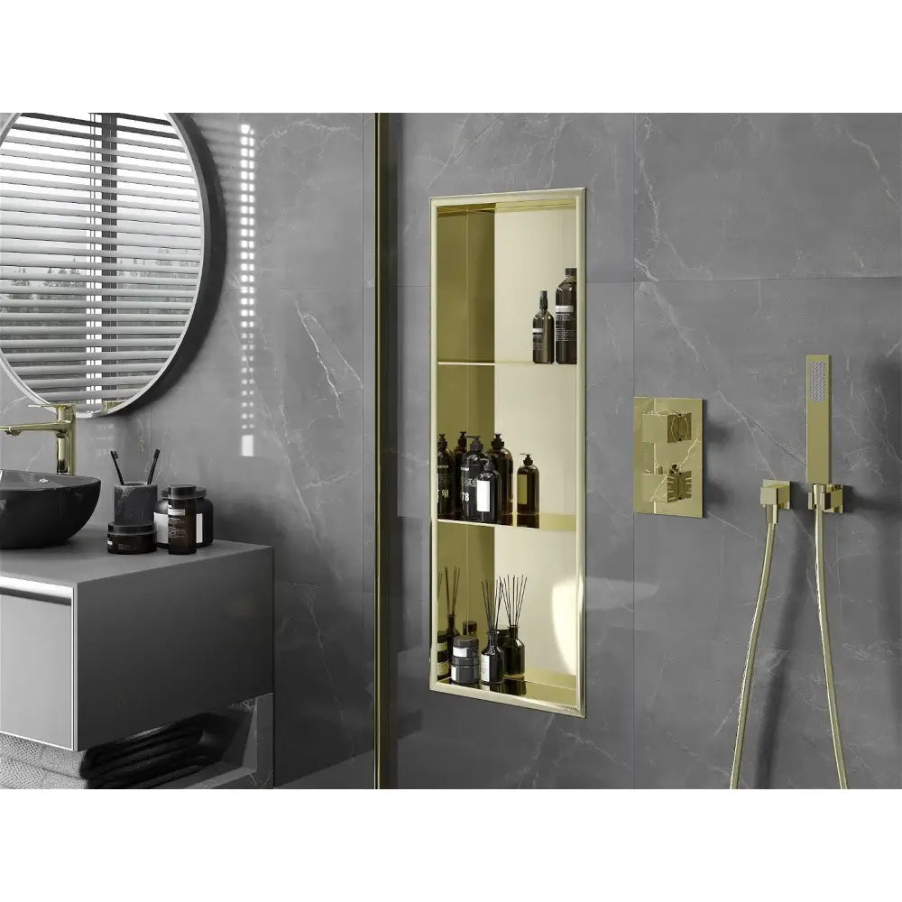 Mexen X-wall-r Nisjehylle med Kant og Hylle 90x30 Cm Gull - 1950903010s
