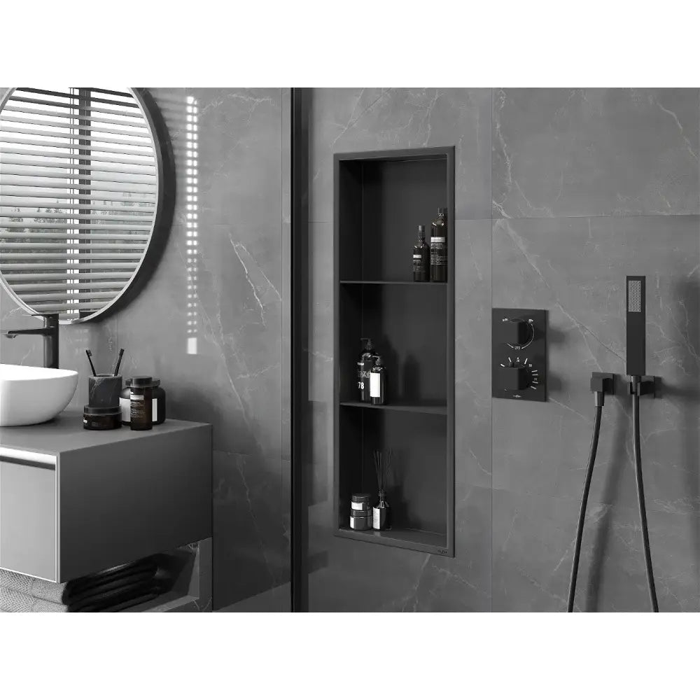 Mexen X-wall-r Nisjehylle med Kant og Hylle 90x30 Cm Svart - 1970903010s