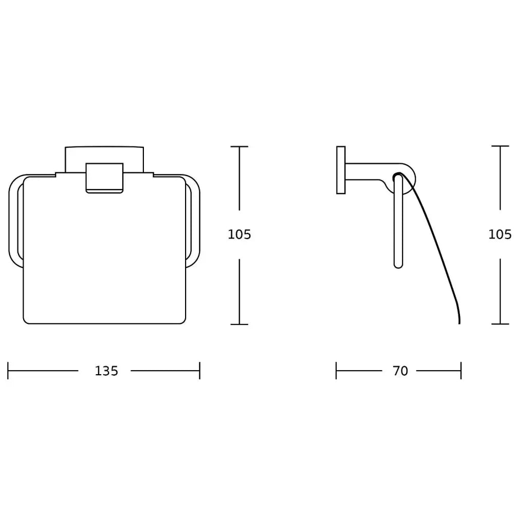 Mexen Zoja Toalettpapirholder Svart - 7019133