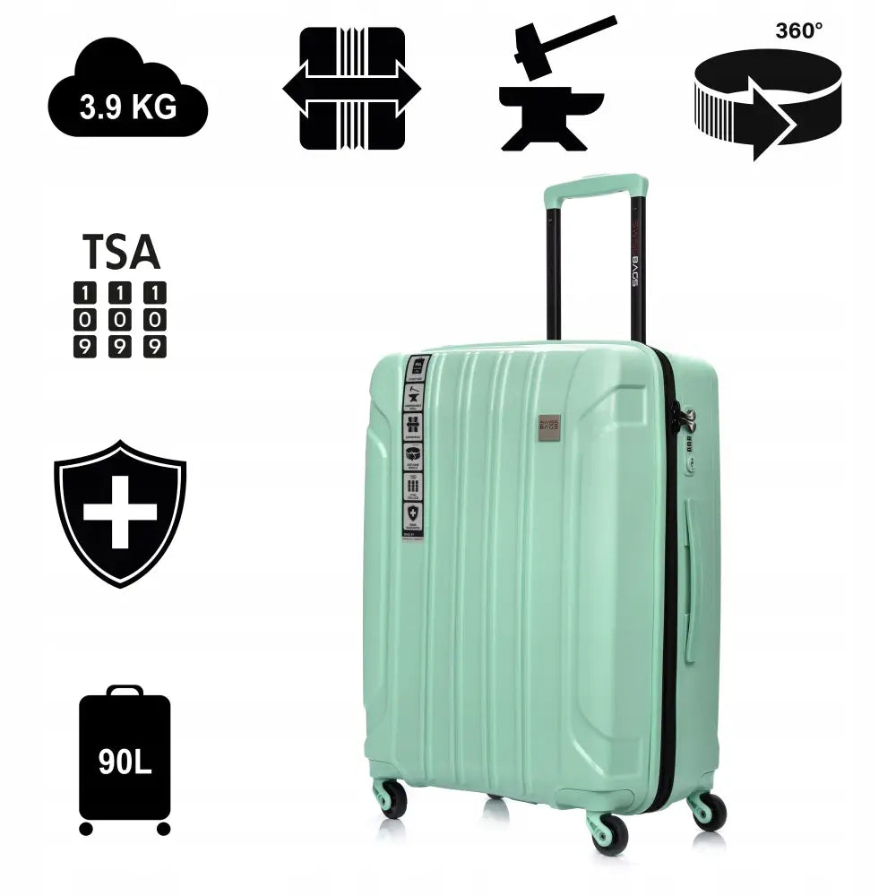 Middels Stor Reisekoffert 65x45 Cm Swissbags 90 l Mint