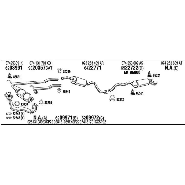 Midtre Potte - Vw T4 95-03 2,4d; 2,5tdi Syncro Swb