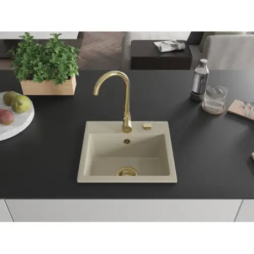 Milo Kjøkkenvask 1 Kum 435x410 Mm Beige - 6505441000-69-g