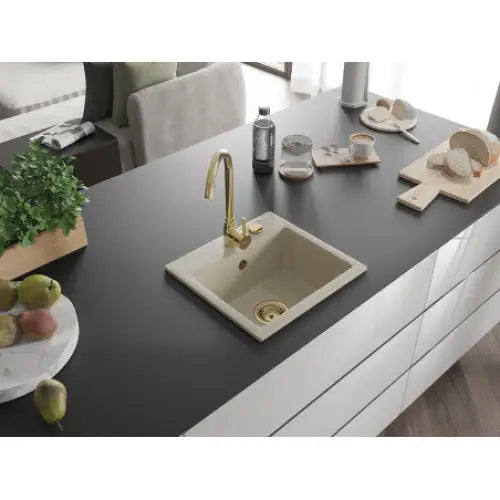 Milo Kjøkkenvask 1 Kum 435x410 Mm Beige - 6505441000-69-g