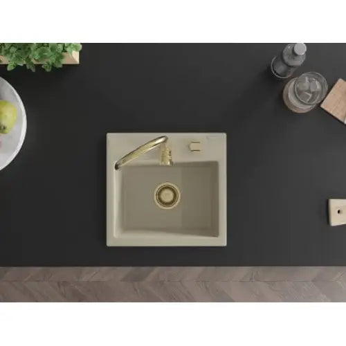 Milo Kjøkkenvask 1 Kum 435x410 Mm Beige - 6505441000-69-g