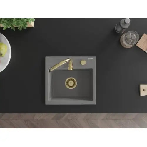 Milo Kjøkkenvask 1 Kum 435x410 Mm Grå - 6505441000-71-g