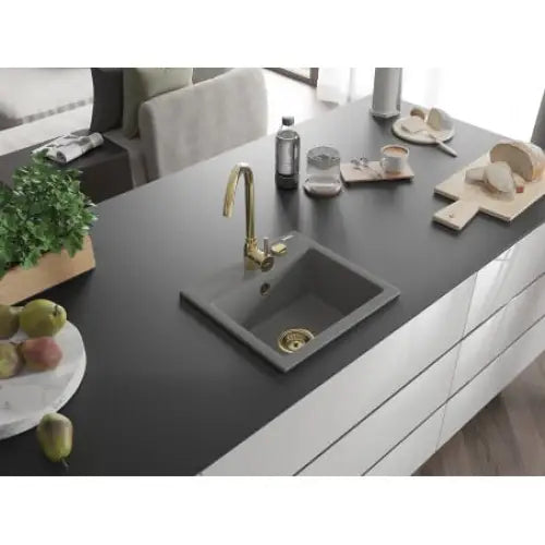 Milo Kjøkkenvask 1 Kum 435x410 Mm Grå - 6505441000-71-g