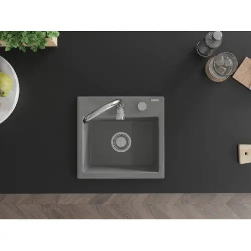 Milo Kjøkkenvask 1 Kum 435x410 Mm Grå - 6505441000-71
