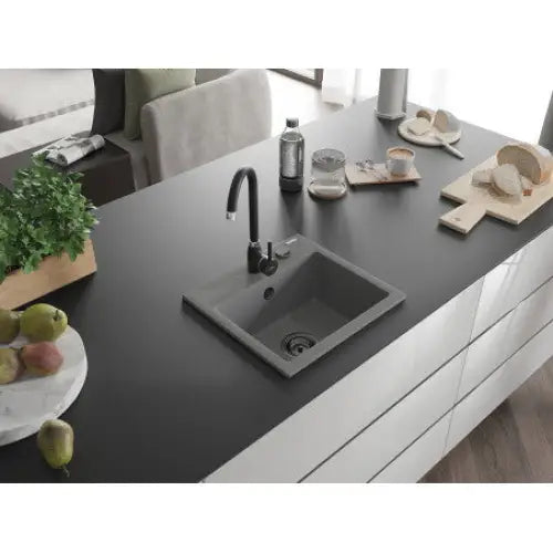 Milo Kjøkkenvask 1 Kum 435x410 Mm Grå 6505441000-71-b