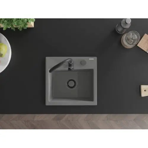 Milo Kjøkkenvask 1 Kum 435x410 Mm Grå 6505441000-71-b