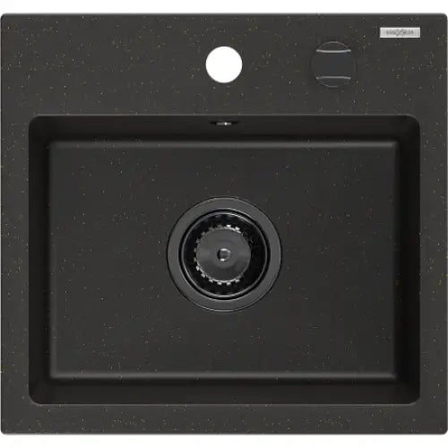 Milo Kjøkkenvask 1 Kum 435x410 Mm Svart/gull 6505441000-75-b