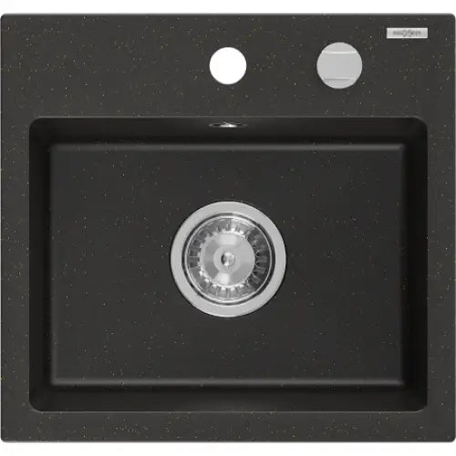 Milo Kjøkkenvask 1 Kum 435x410 Mm Svart/gull - 6505441000-75
