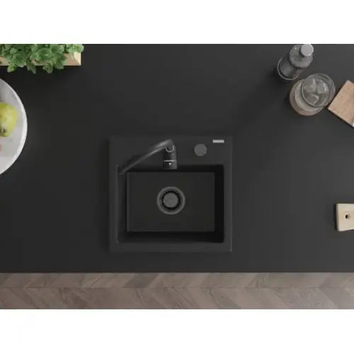 Milo Kjøkkenvask 1 Kum 435x410 Mm Svart 6505441000-77-b