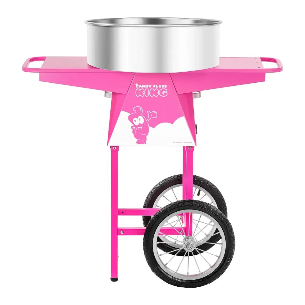 Mobil Sukkerspinnmaskin på Hjul Bomullsfloss på 45 Sek. 1030w Royal Catering Rczc-1030-w