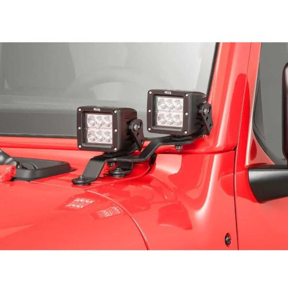 Mobilholder for Led-lamper 3x3’’ Under Vindu Dual Cube Go Rhino - Jeep Gladiator Jt 20-