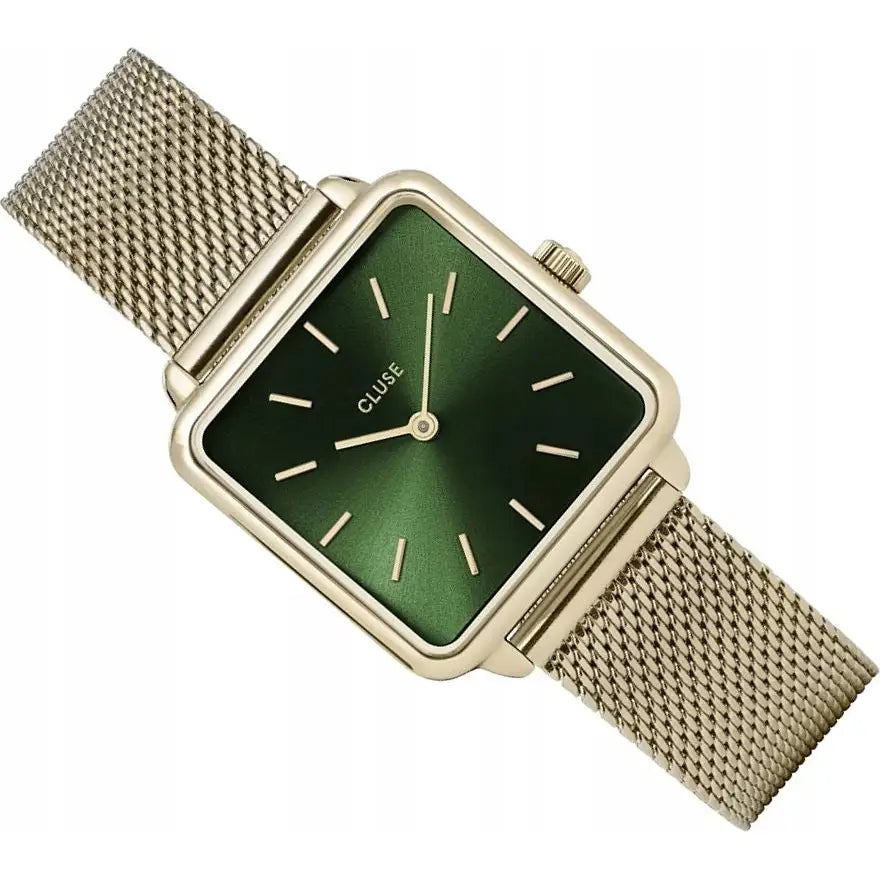 Moderne Cluse Damesklokke Cw0101207013 Komplett! Gull Mesh La Tetragone.