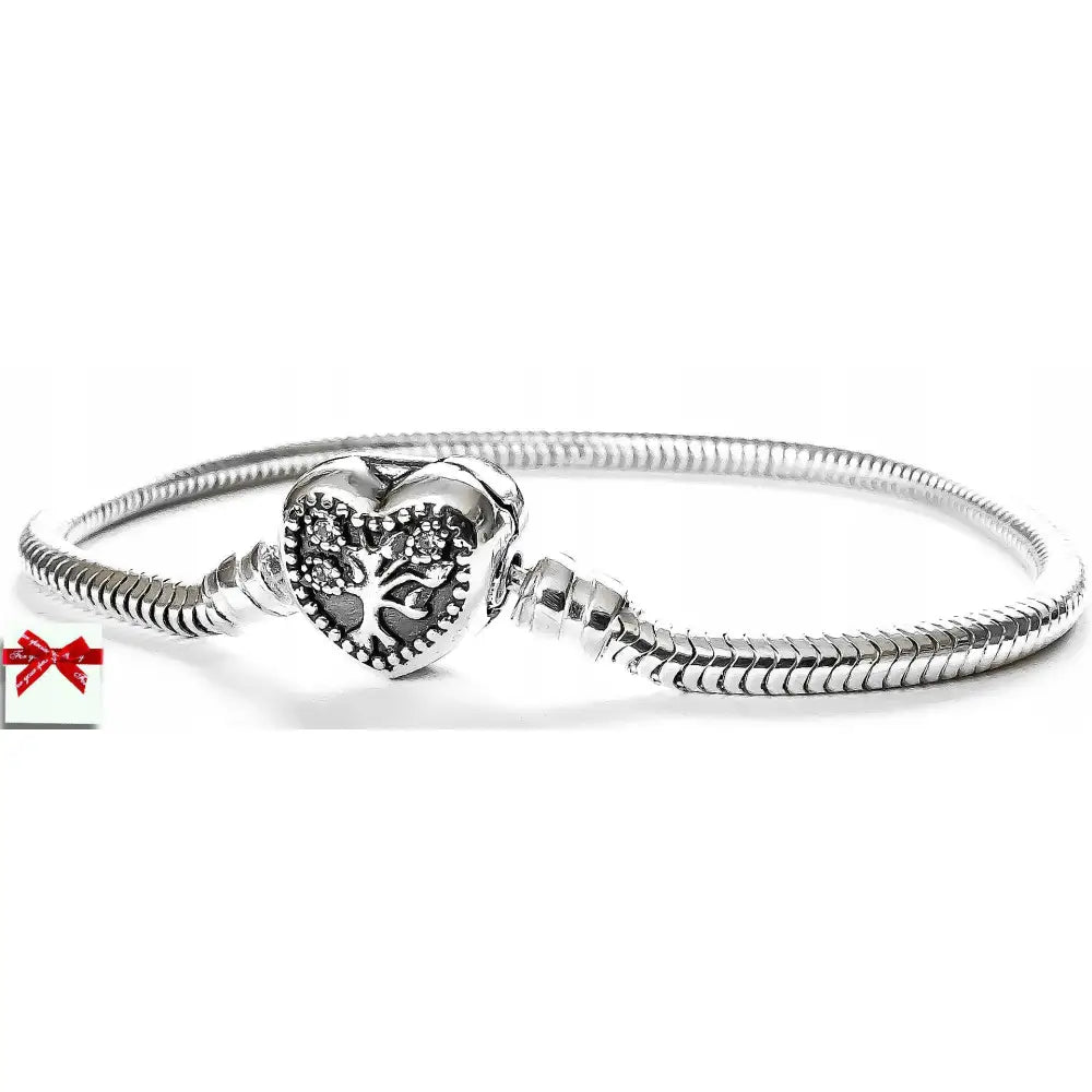 Armbånd Dame med Charms i 925 Sølv 18 Cm