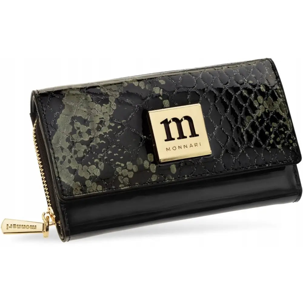 Monnari Lommebok for Damer Lakkert Skinn Elegant Stor Romslig med Mønster