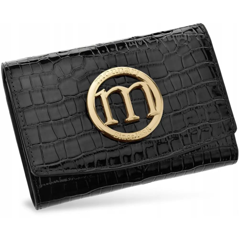 Monnari Skinn Lommebok for Kvinner Liten Croco Skinn Pung med Logo og Eske