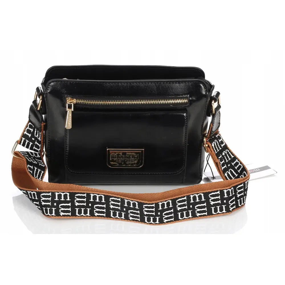 Monnari Stilfull Skulderveske med Logomønstret Stropp