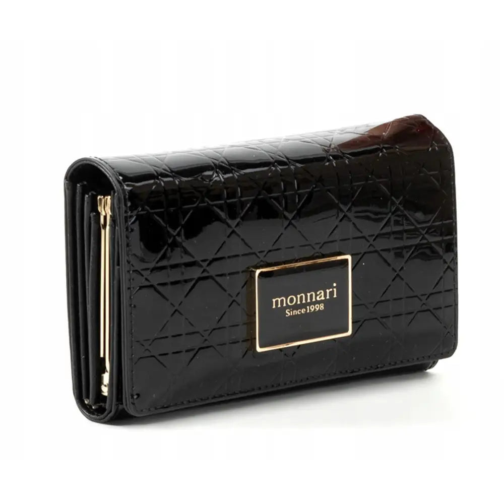 Monnari Stilig Romslig Lakkert Skinn Lommebok for Damer
