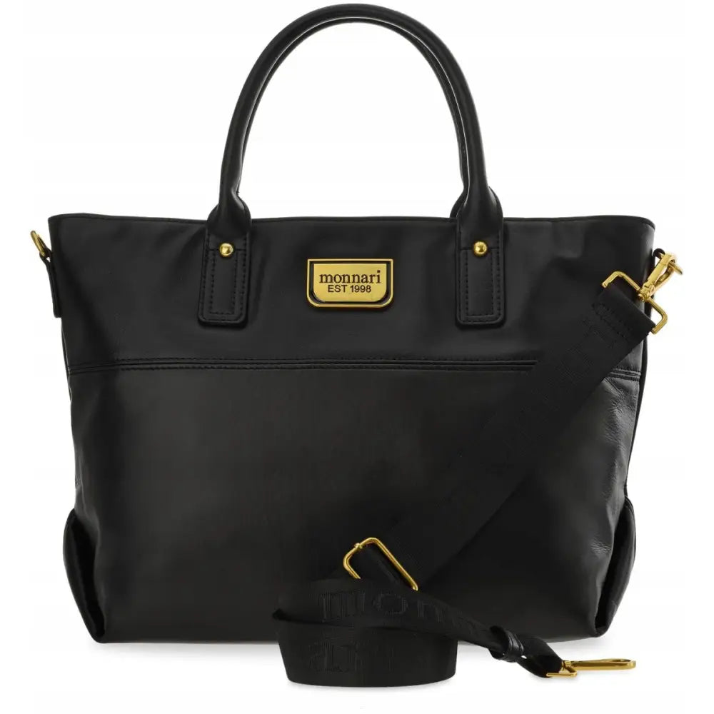 Monnari Stor Klassisk Dameshopper Stor Aktentaske Romslig Svart