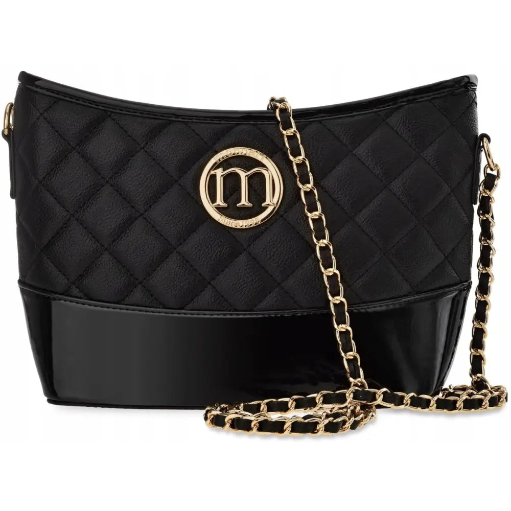 Monnari Svart Piké Skulderveske for Kvinner med Tassel Anheng Elegante