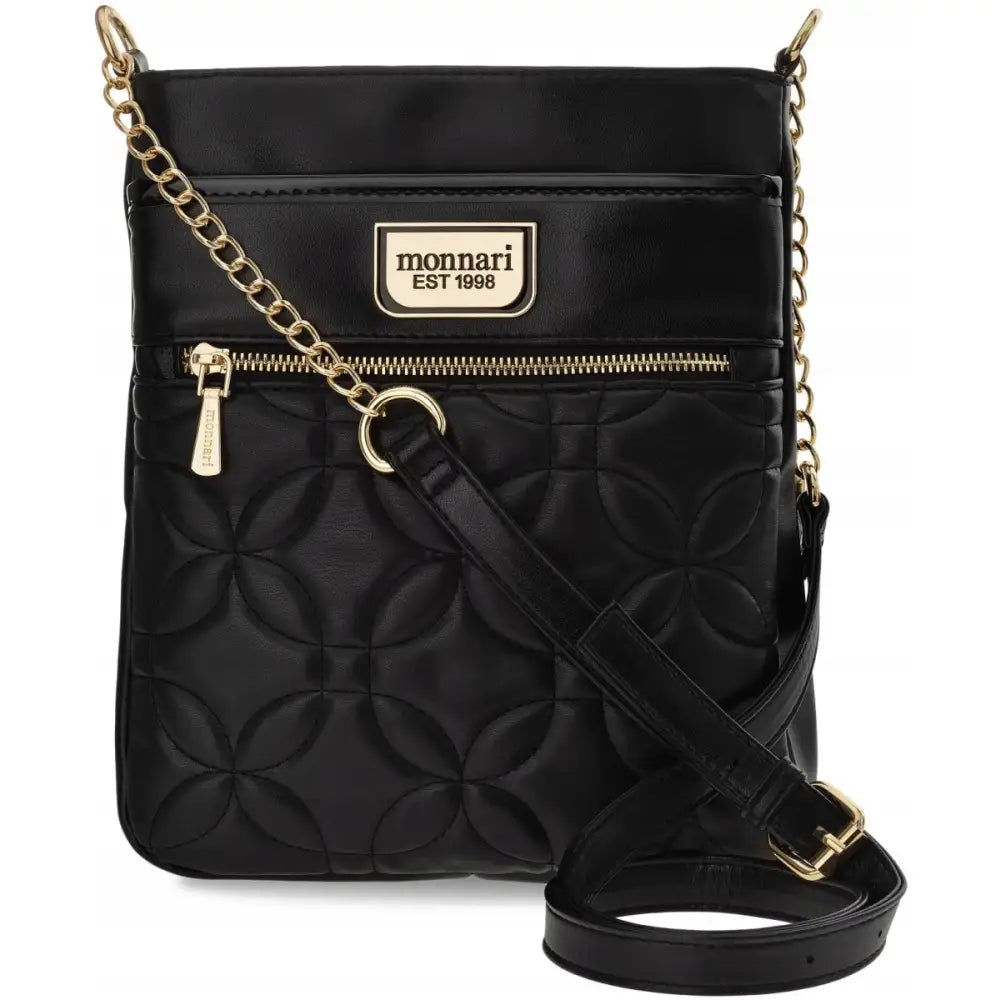Monnari Svart Quiltet Dames Crossbody Elegant Skulderveske