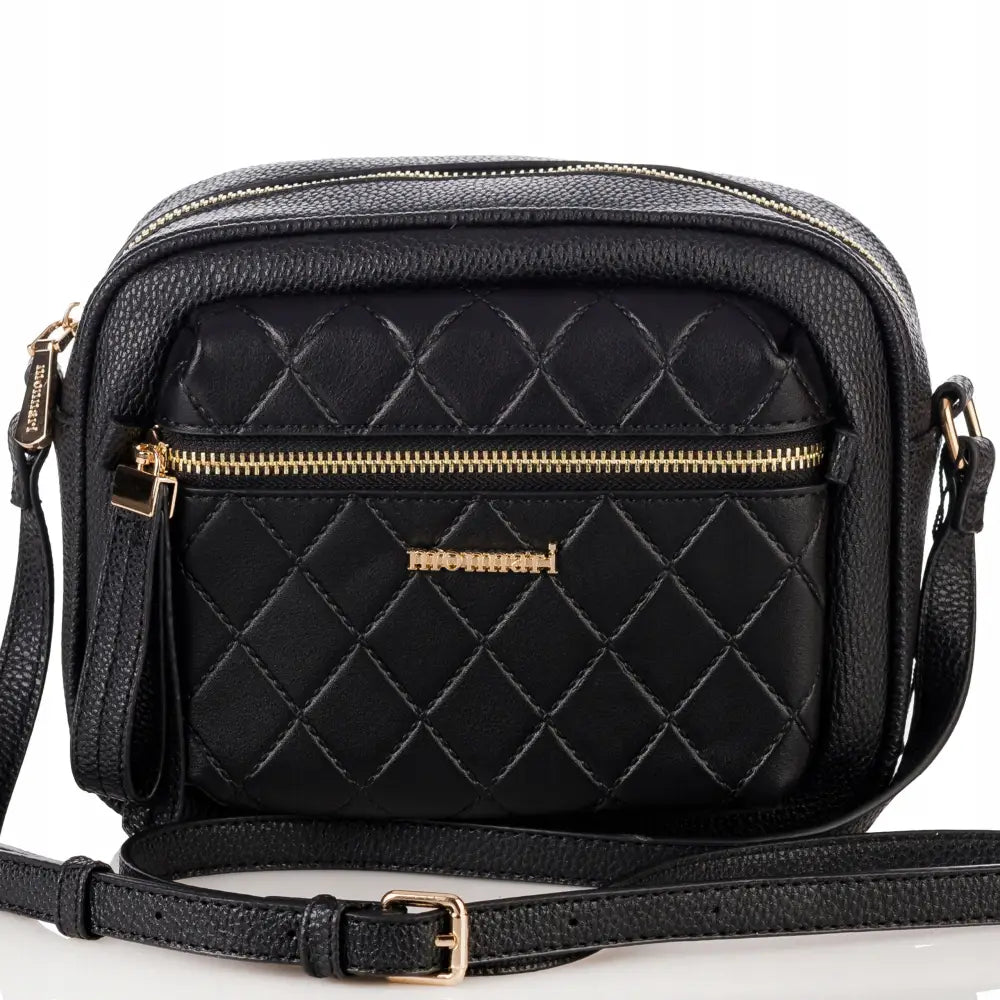 Monnari Svart Quiltet Messenger-veske med Logo