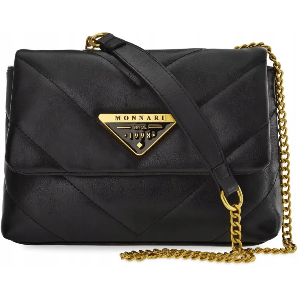 Monnari Svart Quiltet Stor Skulderveske Elegant Veske
