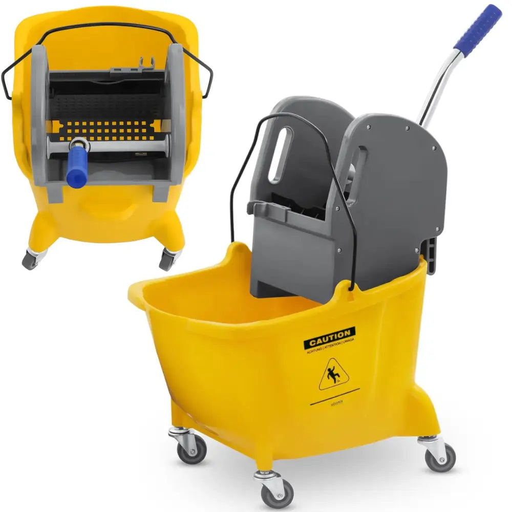 Moppebøtte med Presse og Mopp-håndtak 24l