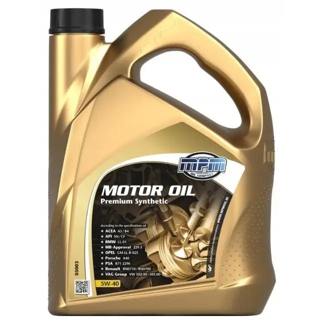 Mpm Premium A3/b4 5w-40 Motorolje 5 Liter
