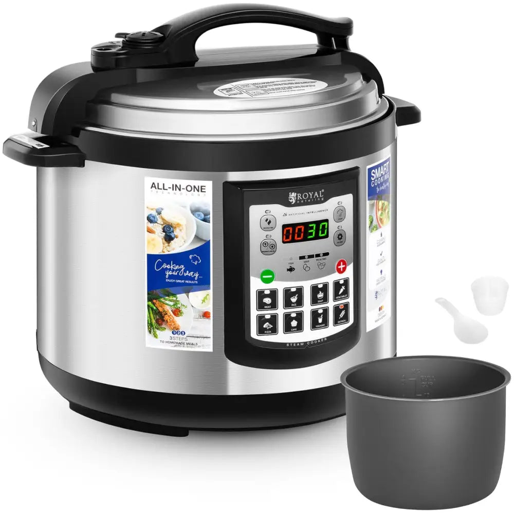 Multifunksjonell Trykkoker Elektrisk 1000w 6 l + Målekopp