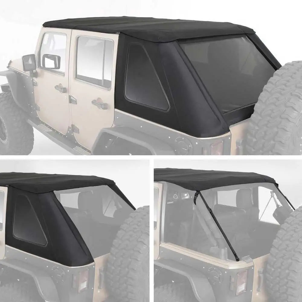 Myk Topp Slant Svart Diamant Smittybilt - Jeep Wrangler Jk 4 d 07-18
