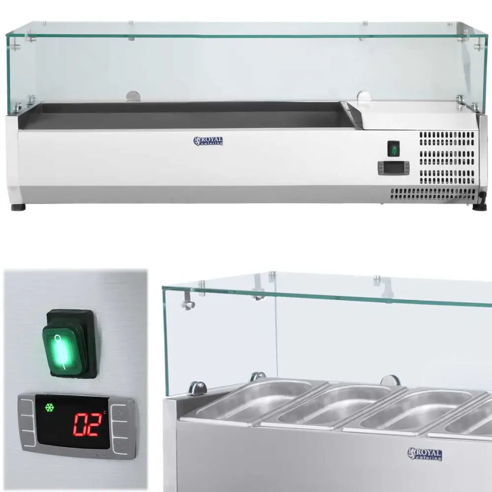 Nadstawa Chłodnicza Ze Szklaną Osłoną 5x Gn1/4 120cm