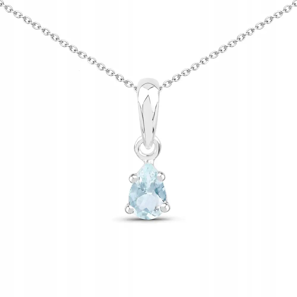 Charm Akvamarin Sølv Anheng til Kjede