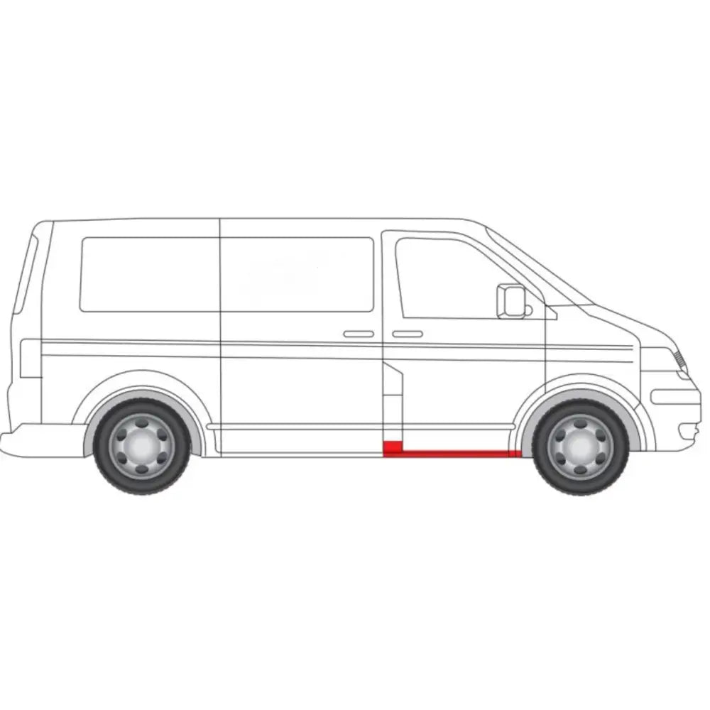 Nedre Panel Foran Høyre - Vw Transporter T5 03-15