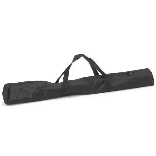 Svart bag til nett med justerbar nettstangssett, skråvinkel som viser doble bærehåndtak og glidelås.